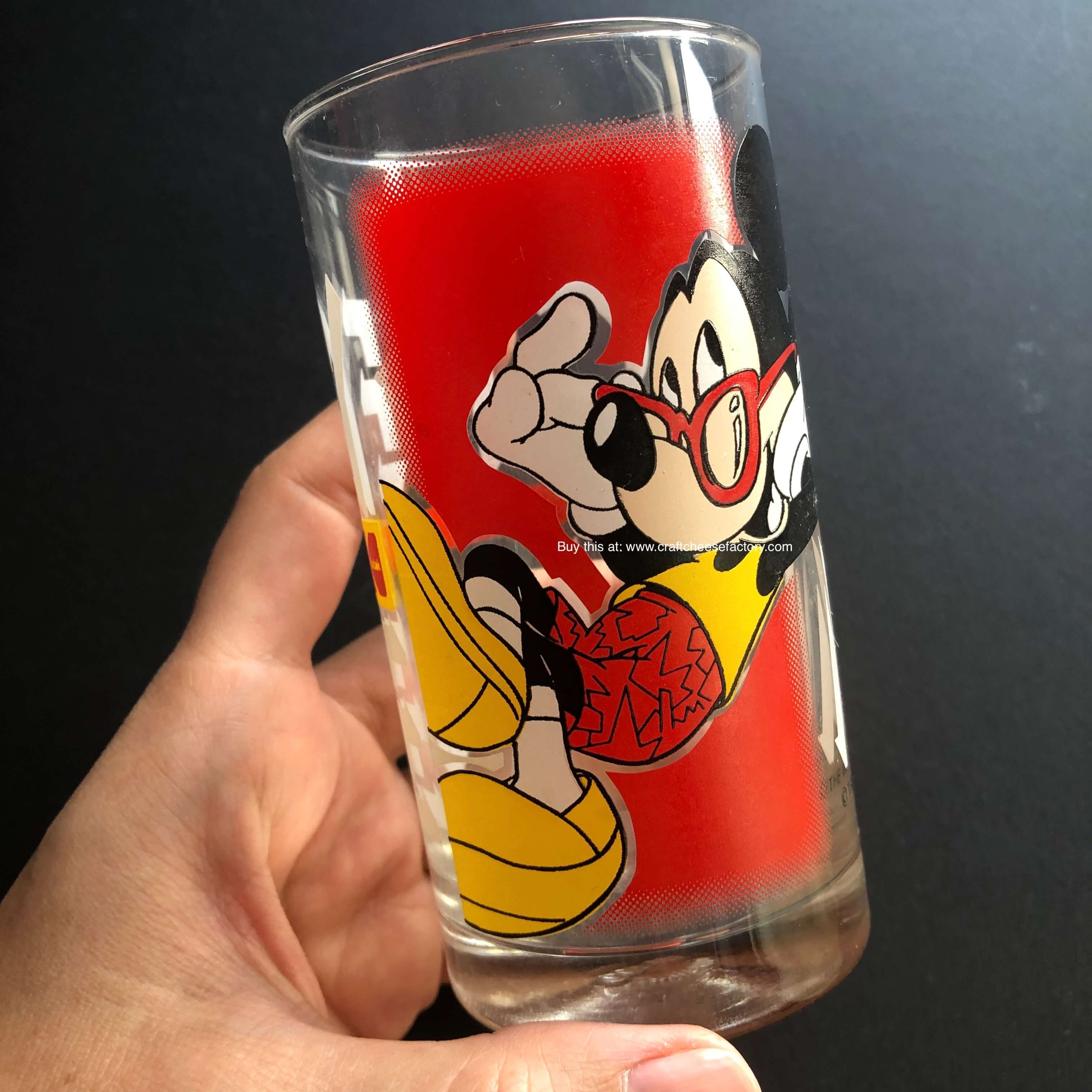 Vintage Kodak Disney Mickey Mouse children's drinking glass
