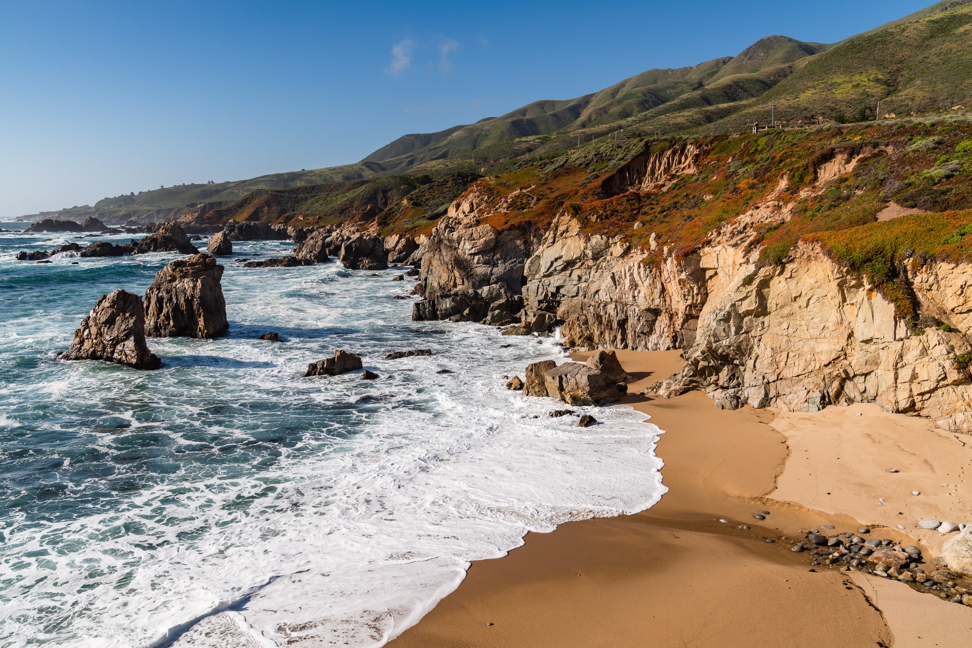 Soberanes Point海滩,加拉帕塔州立公园,卡梅尔