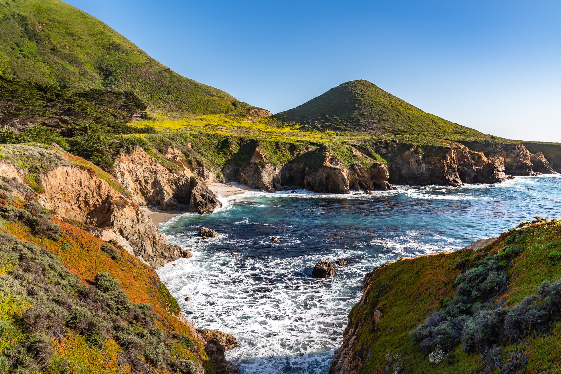 Soberanes Point海滩,加拉帕塔州立公园,卡梅尔