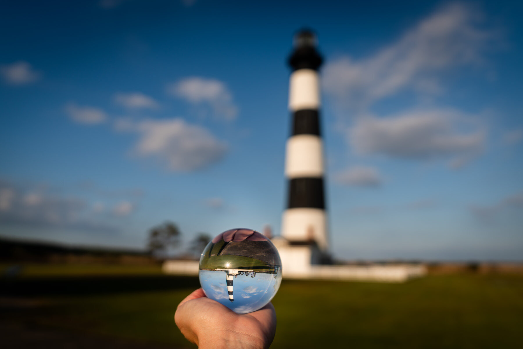 与Photosphere的乐趣在Bodie Island Lighthouse,Nags Head,北卡罗来纳州