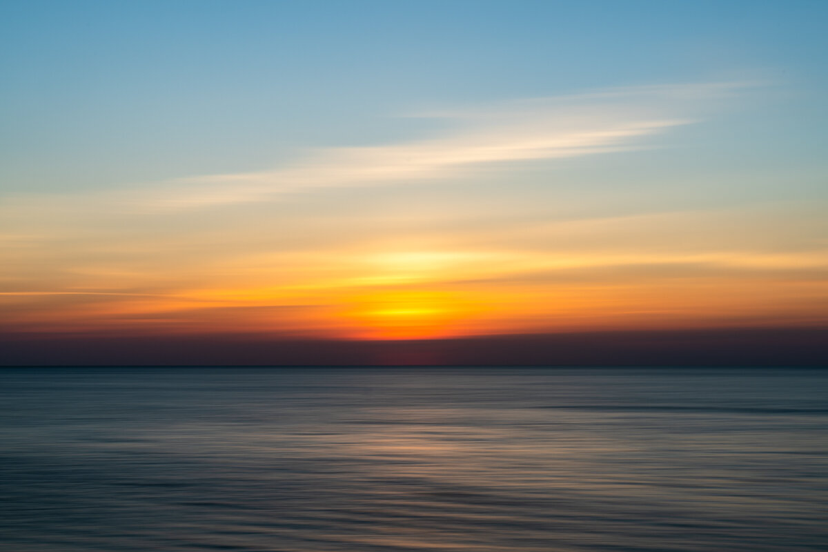 黄昏平移,海角哈特拉斯国家海滨,NC