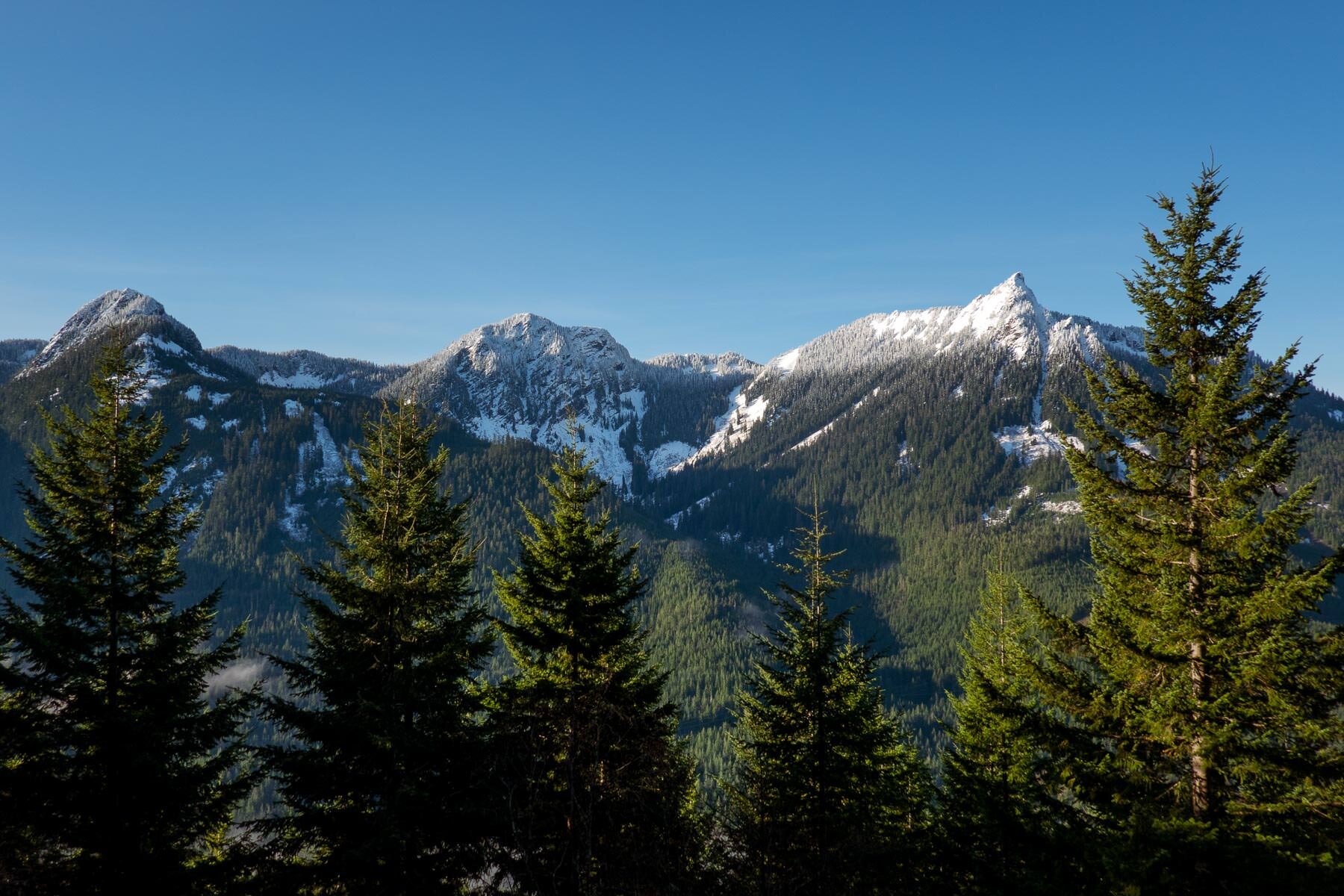 肯特公爵(4853英尺),凯特山(5076英尺)和McClellan Butte(5109英尺)