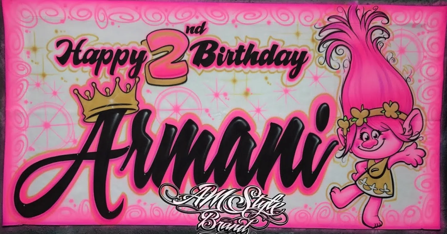 Airbrush Banners Birthday Decor And Character Banners Great