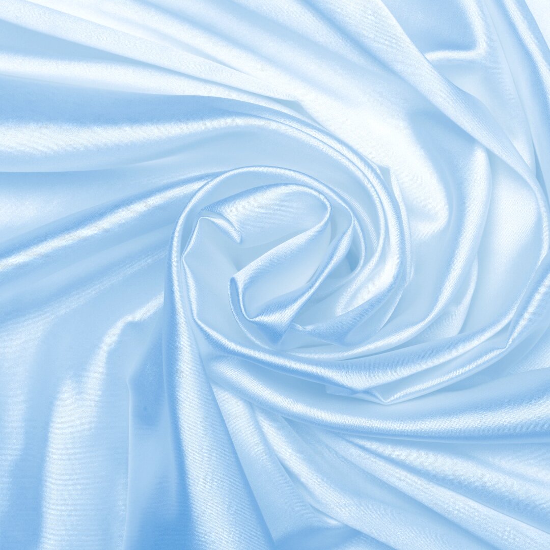 Sky Blue 100% Pure Mulberry Silk Charmeuse Fabric, 19mm 44 Width Pre-Cut  Silk Fabric — NOCHKA