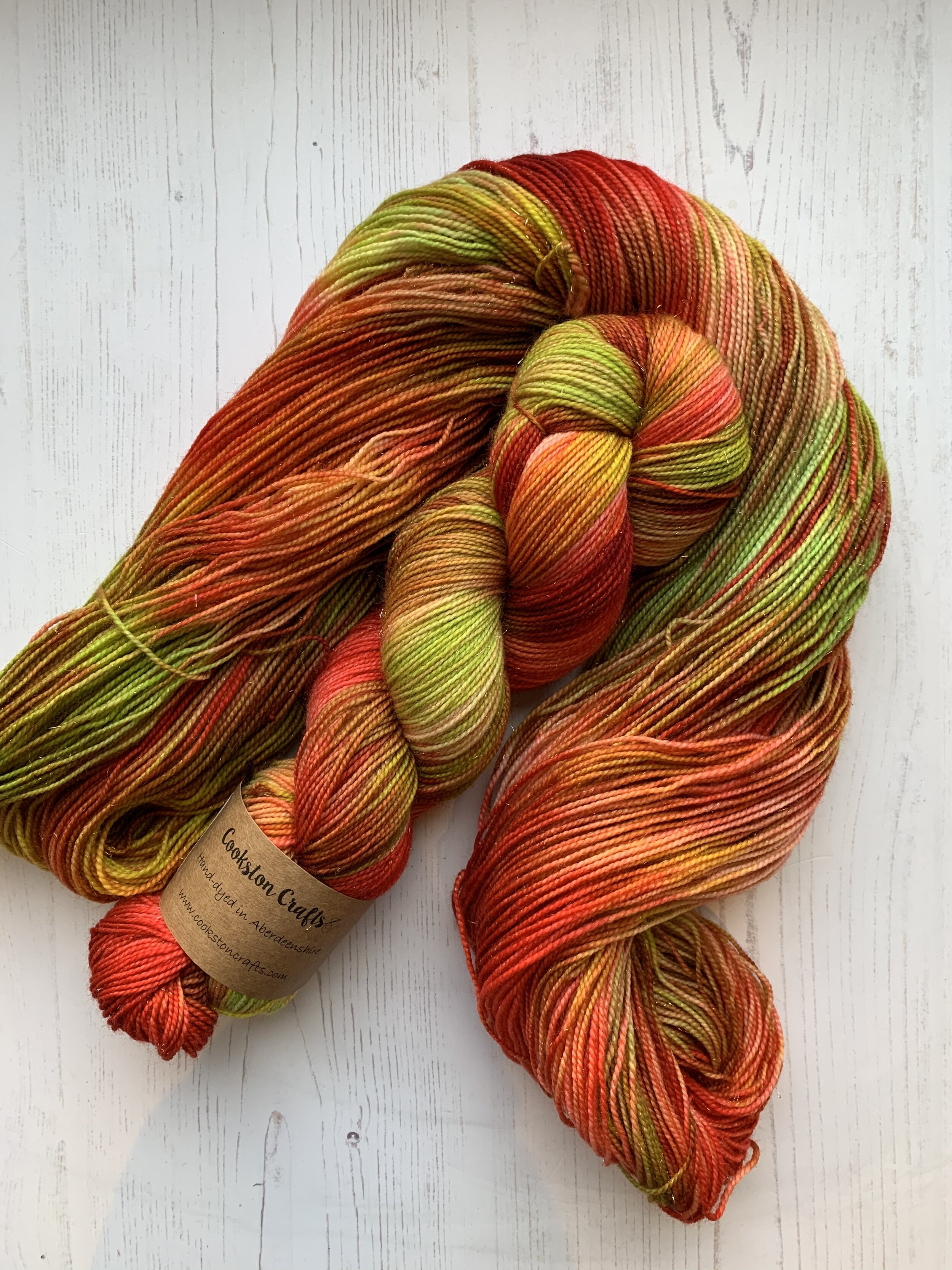 4-ply Hand dyed Merino Nylon Stellina yarn Sock weight SHIMMER 100g
