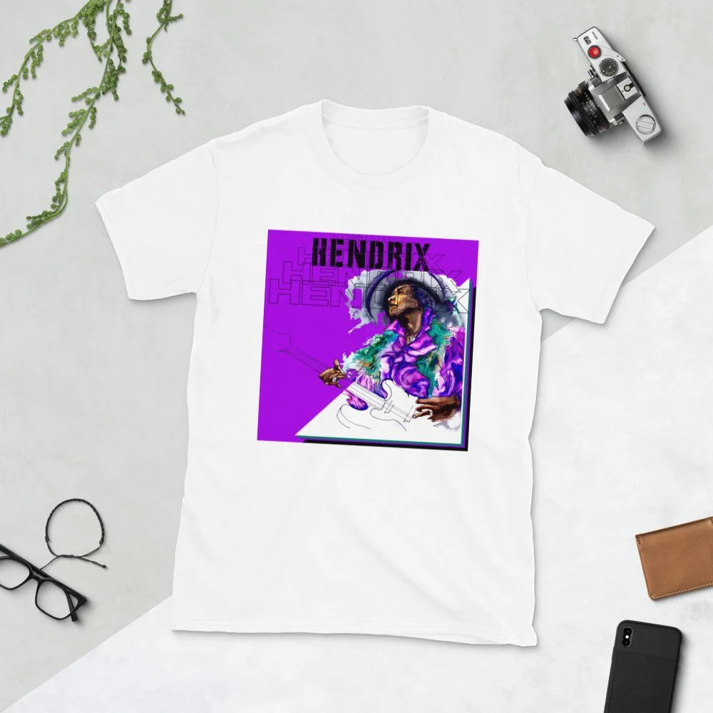 Jimi Hendrix shirt, Jimi Hendrix tee, Hendrix t-shirt, Purple Haze shirt, Hendrix shirt, Music tee, Rock icon tee, Unisex T-Shirt — Mark Eliason