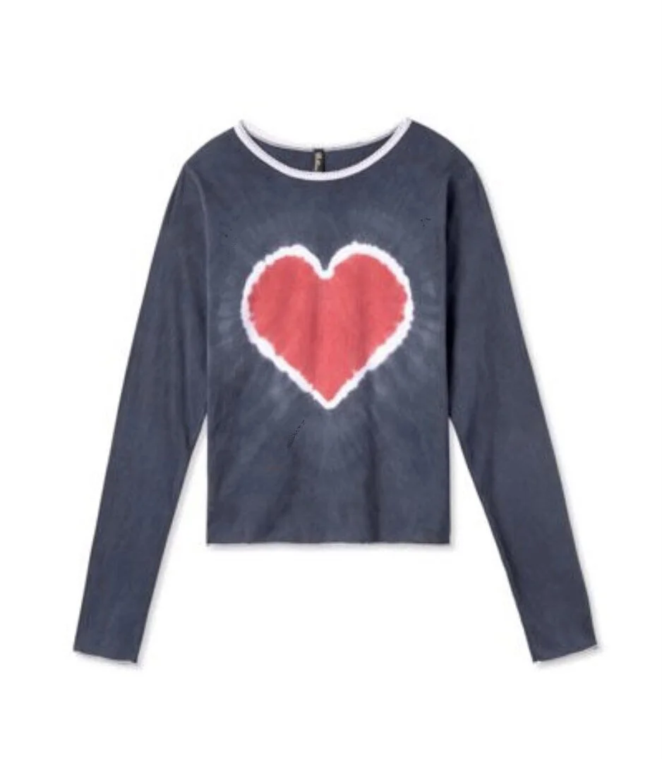 Tie Dye Heart Baby Tee L/S REISSUE 