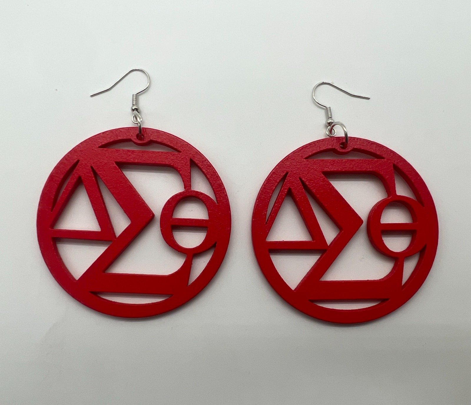 Delta sigma theta wooden earrings best sale