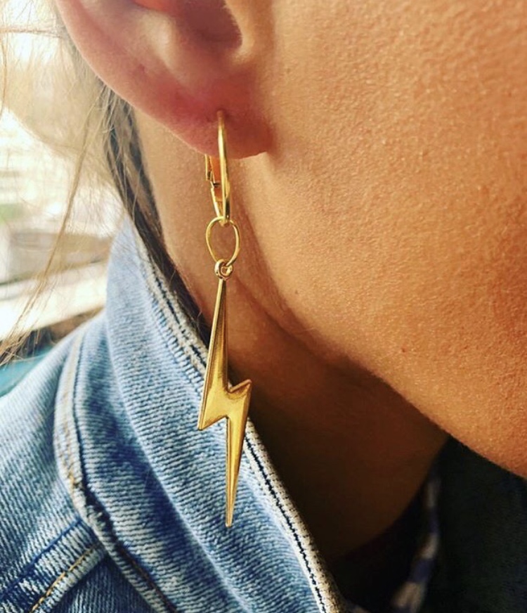 Thunderbolt earrings best sale