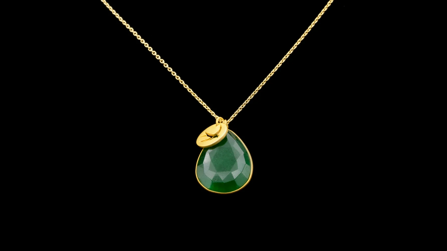 Green Aventurine Gold Necklace l Your 