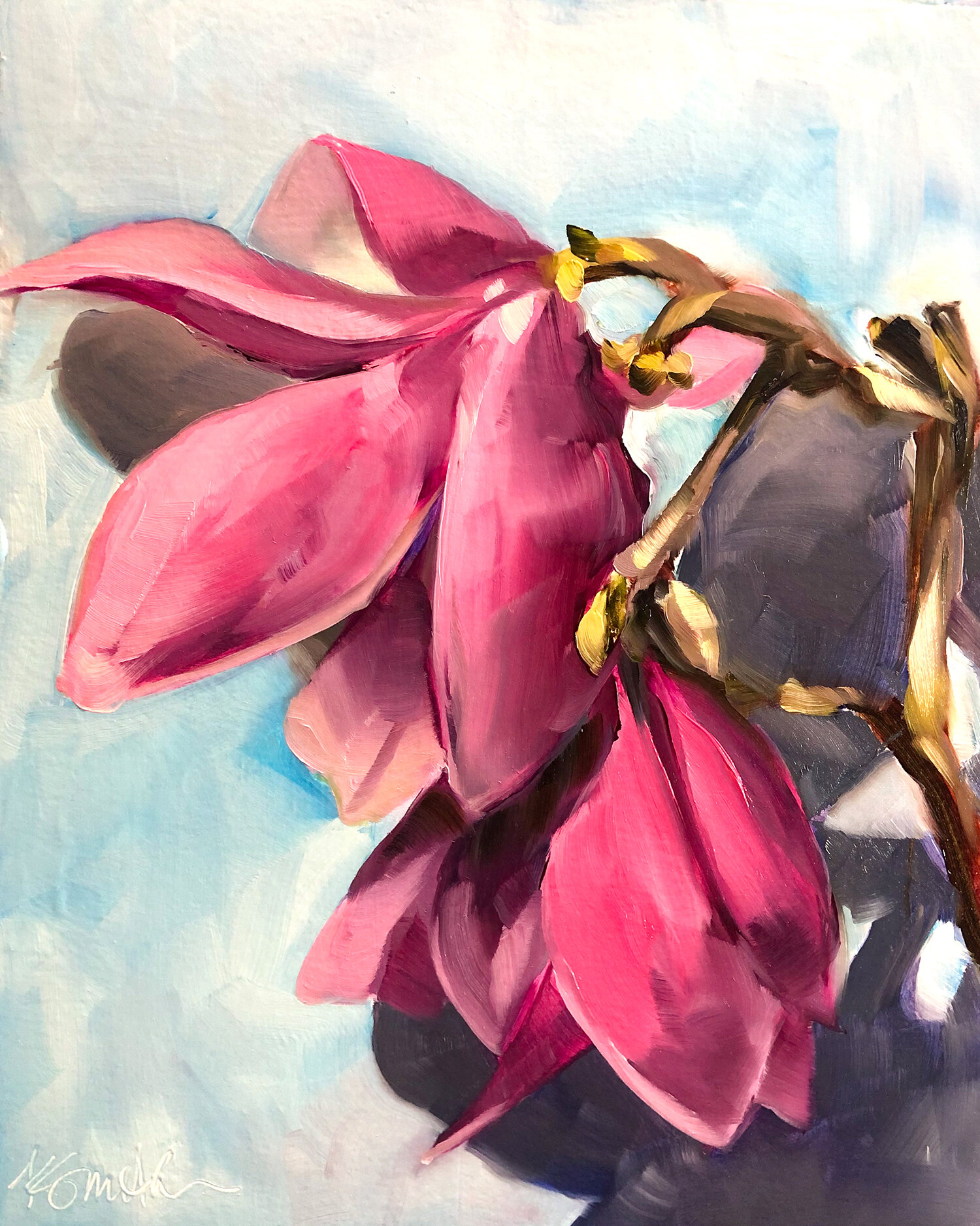 Lovely Day Vertical Original Oil Painting Kim Smith Fine Art