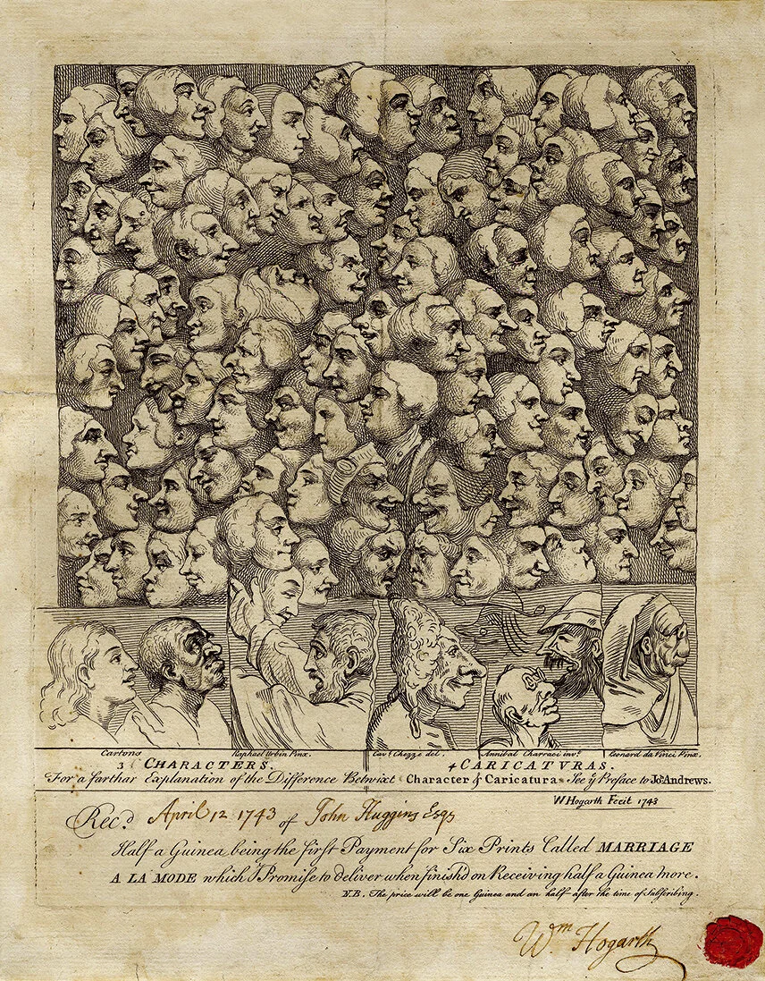 Characters and Caricatura by William Hogarth (1697-1764)