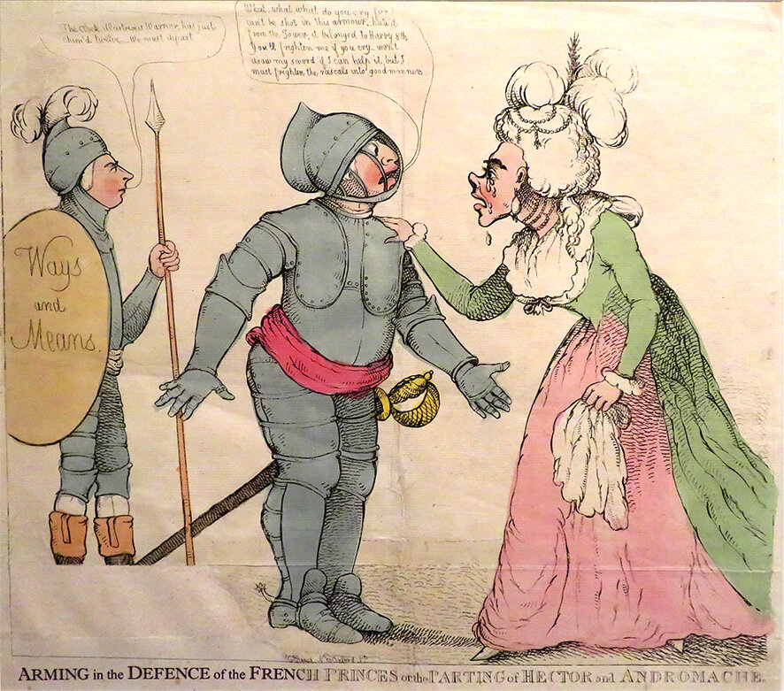 In the Defence of the French Princess, or the Painting of Hector and Andromache, 1792 by Richard Newton (1777-1798)