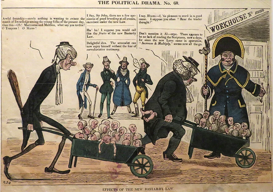 The Political Drama, no. 60: Effects of the new Bastardy Law, 1834 by Charles Jameson Grant (active 1830-52)