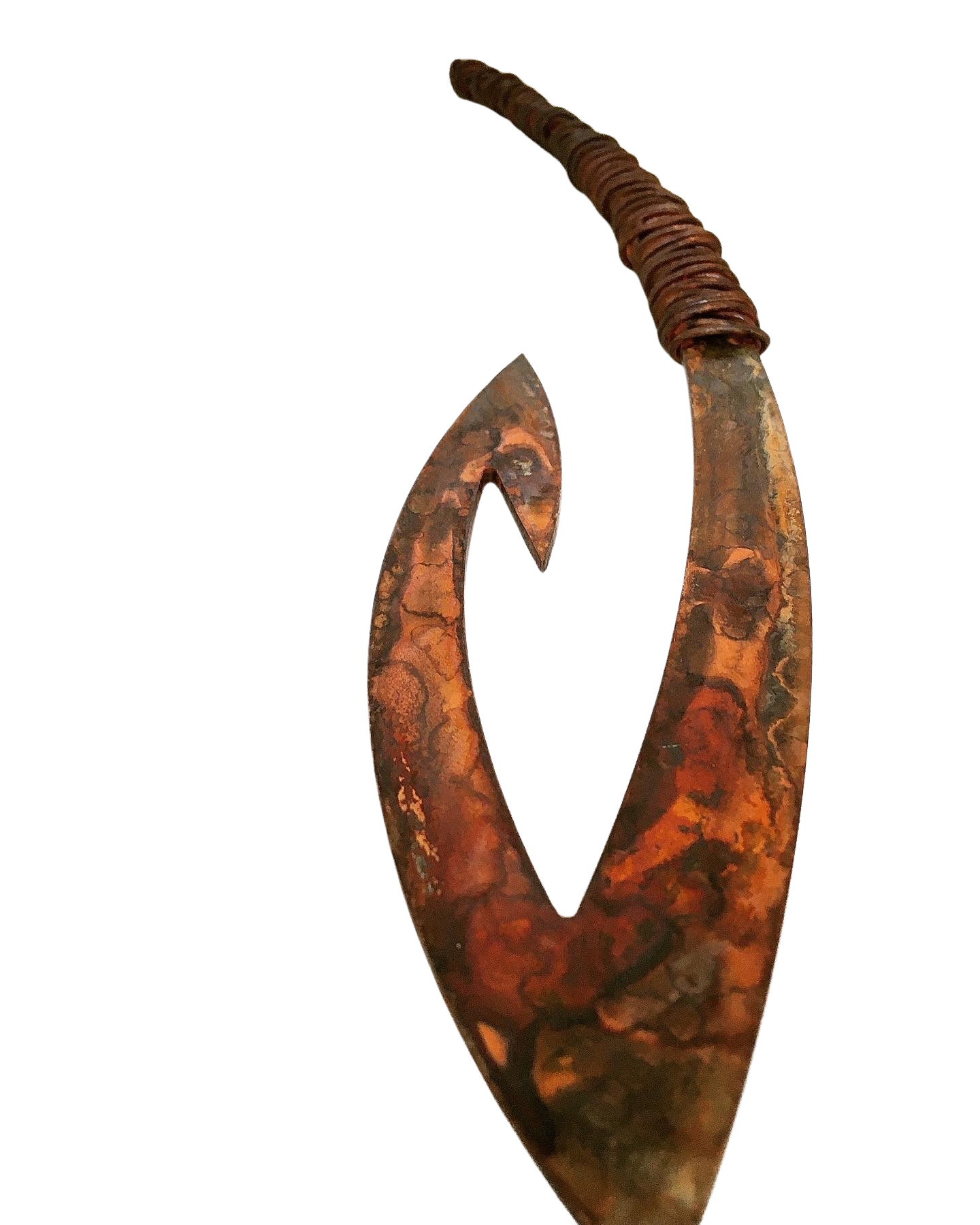 Rusty Matika - Corten Fish Hook by Grounded Art NZ — The Art Shed