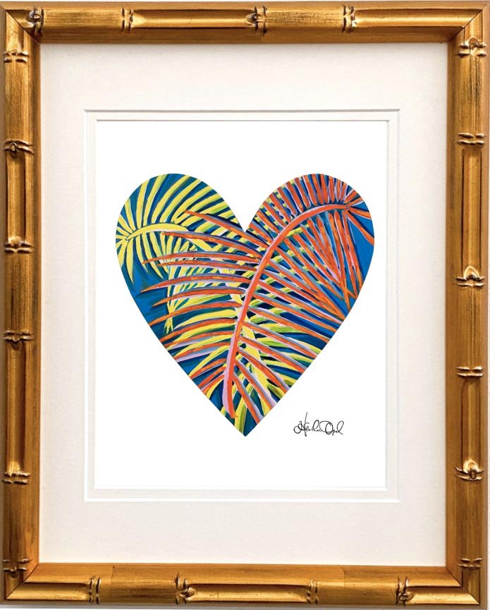 Palm Frond Heart Print — Heather Opal Artwork