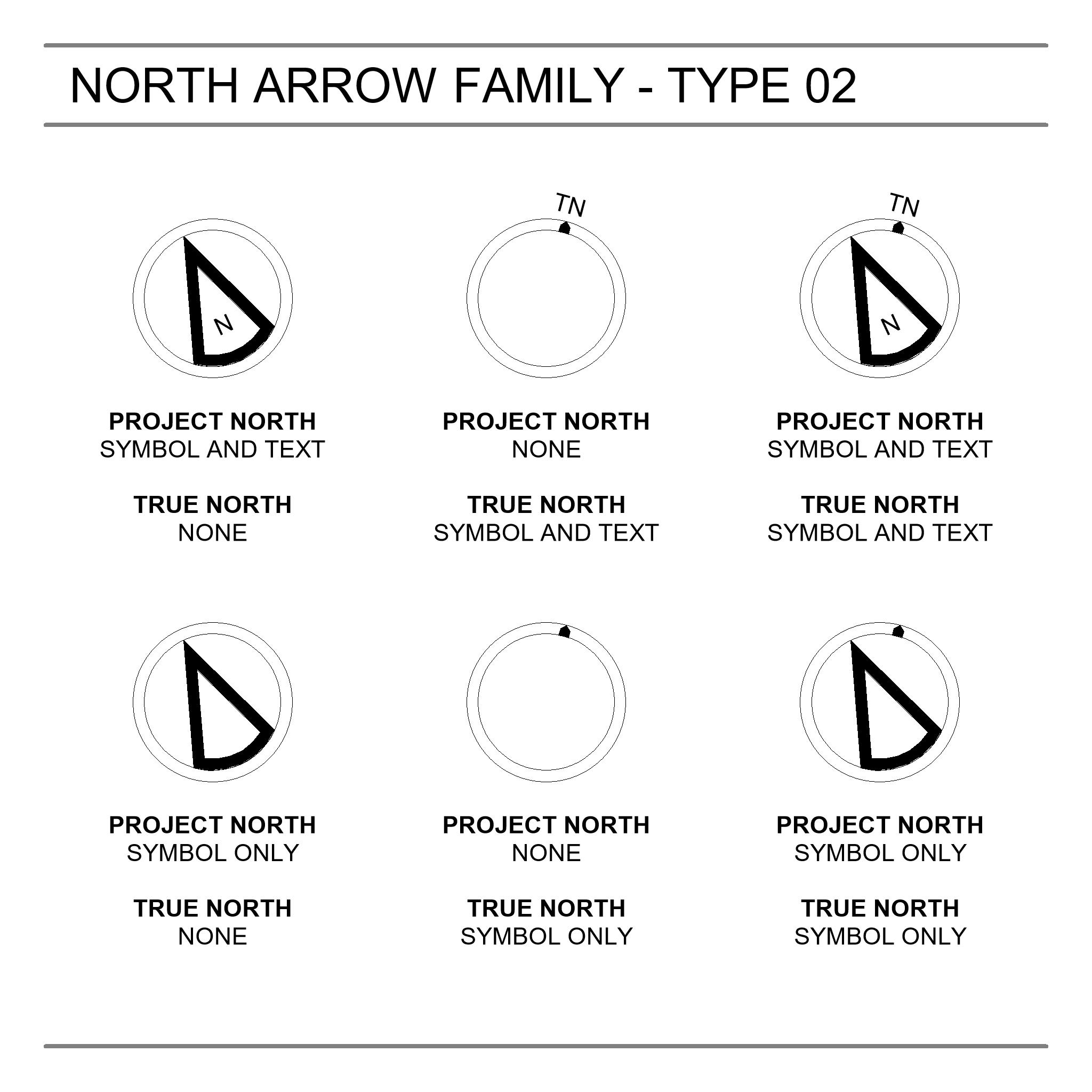 Parametric North Arrow Family Type 02 Venustas Architecture