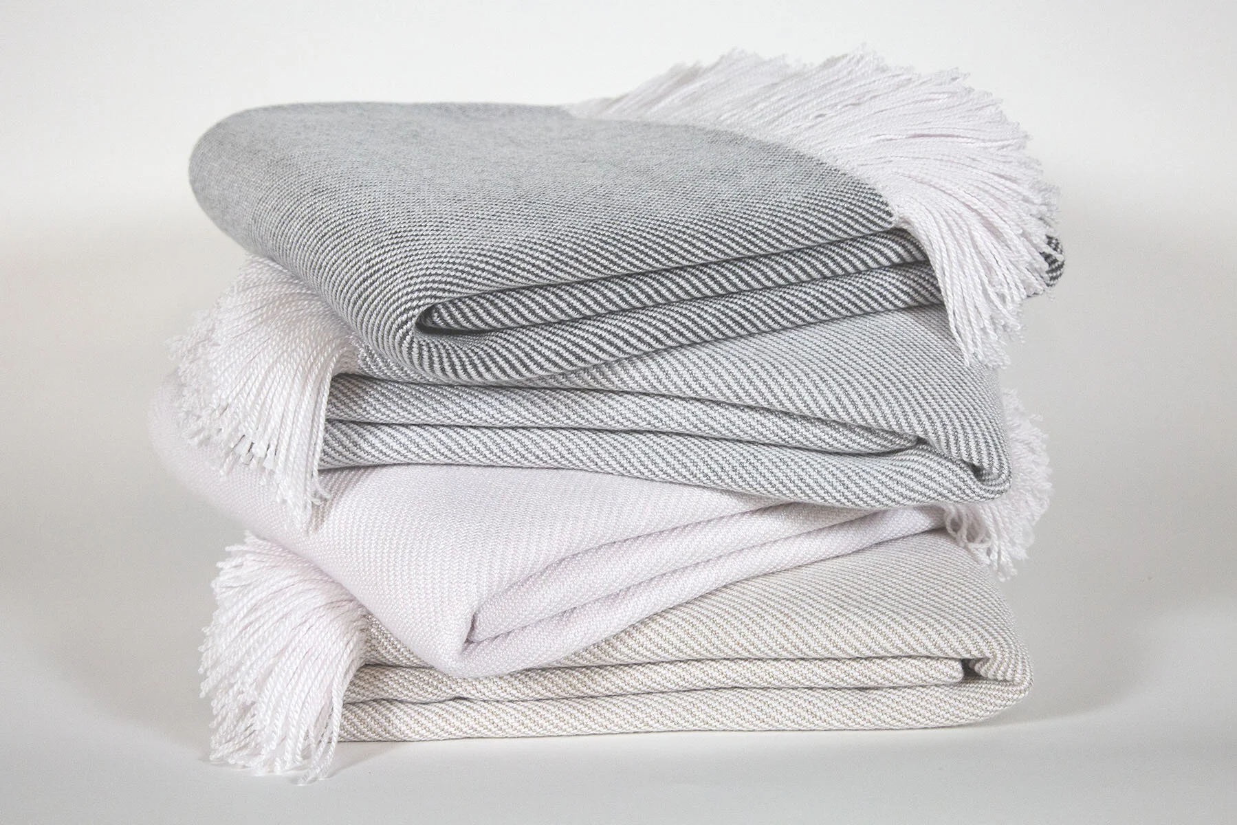 Black Gray And White Woven Acrylic Striped Plush Throw Black Gray And White Woven Acrylic Striped Plush Throw