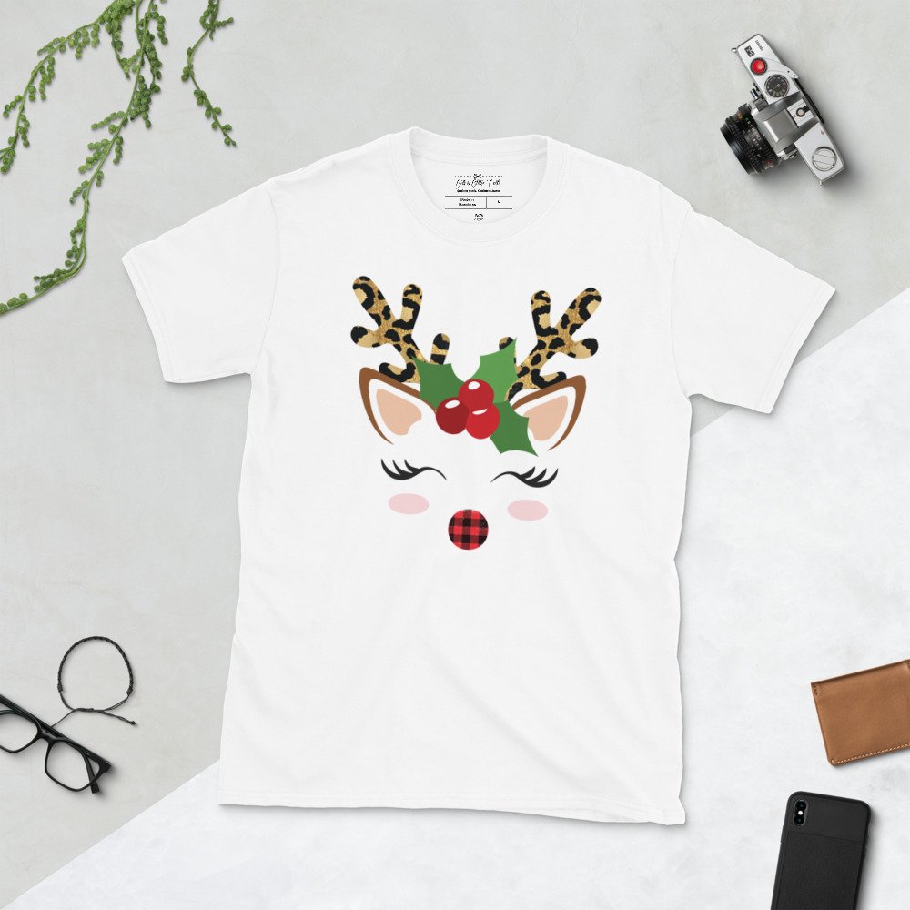Reindeer - Short-Sleeve Unisex T-Shirt — Grits & Glitter Crafts
