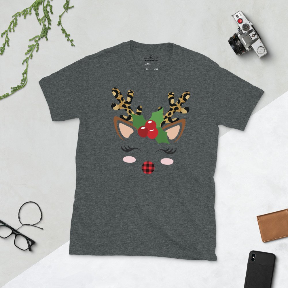 Reindeer - Short-Sleeve Unisex T-Shirt — Grits & Glitter Crafts