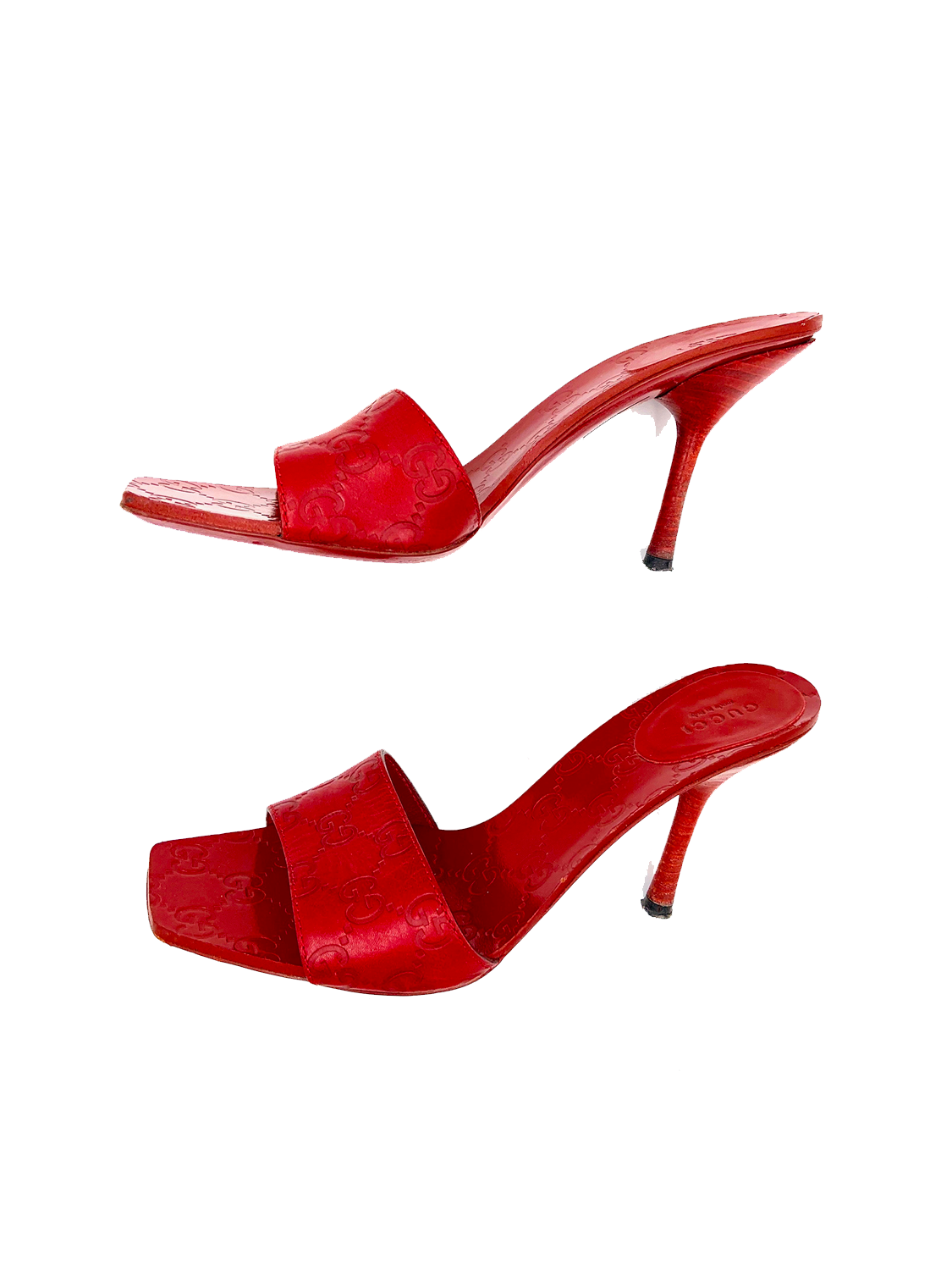 gucci red sandal heels