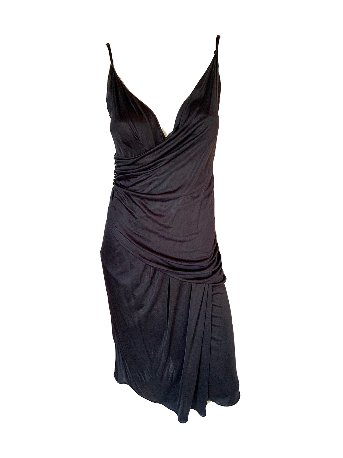 black and white strap dress