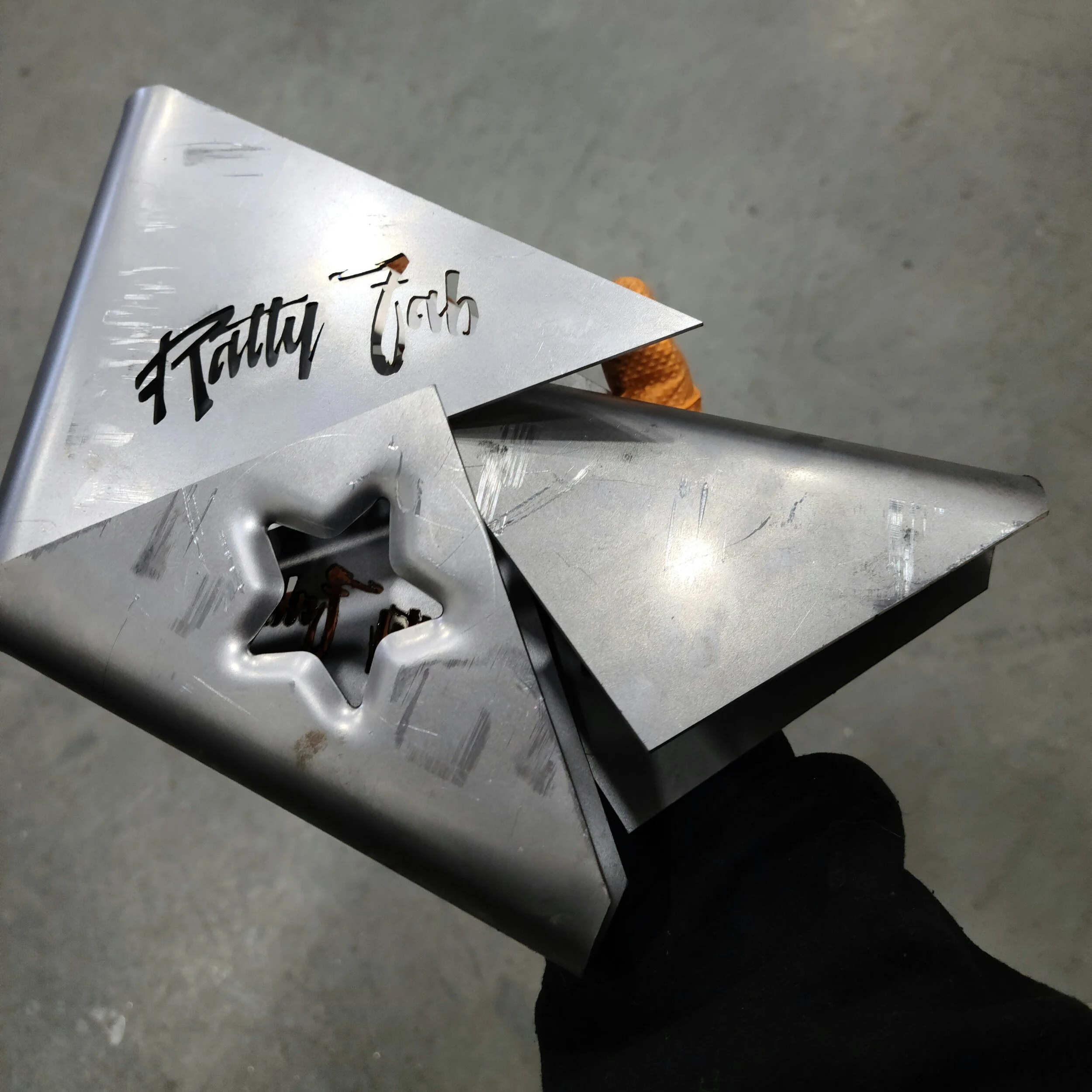 thumbnail image 2 of AccuFast2D Custom Motorcycle Frame Gusset – Web Design (Raw Steel) – Made In USA 2 of 3