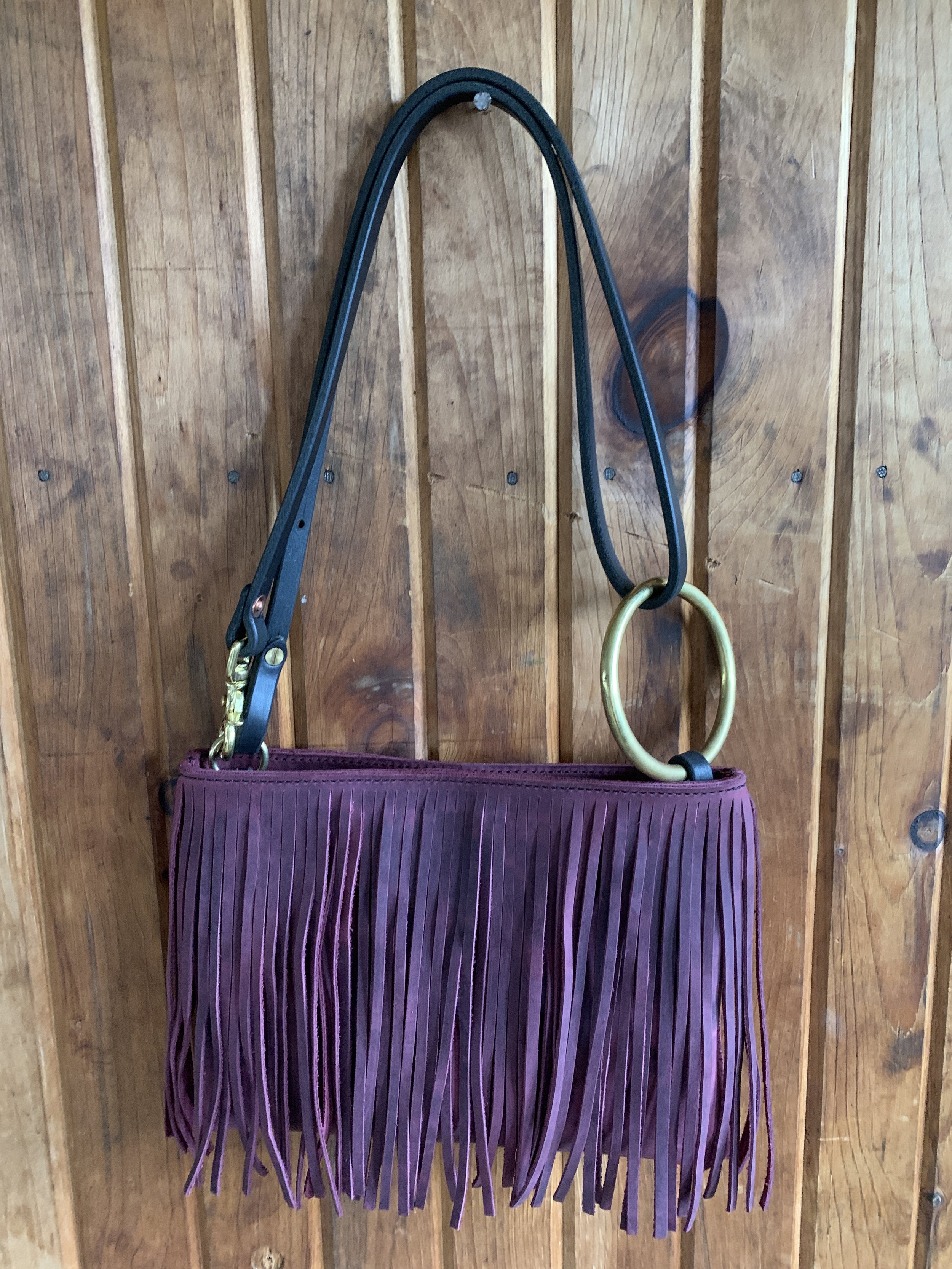 Fringed leather bag, boho handbag , handmade fringed purse – Thunder Rose  Leather