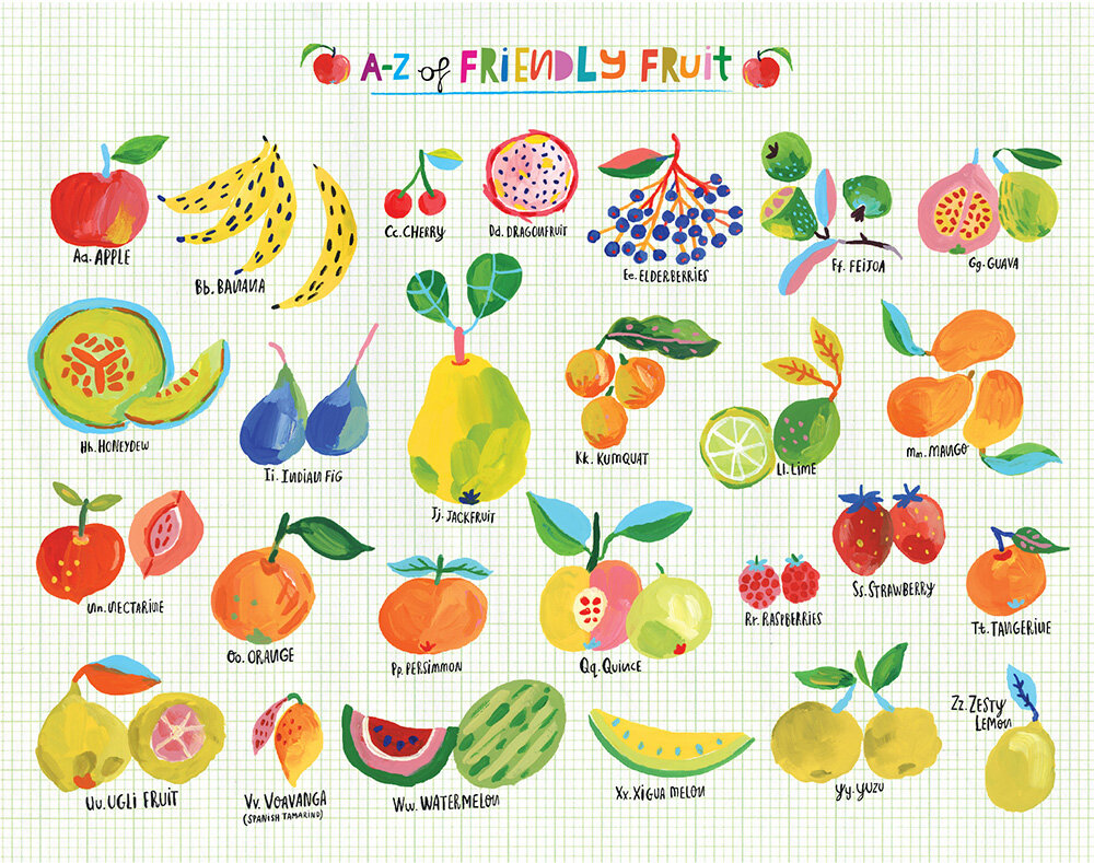 Friendly fruit large Print — Carolyn Gavin