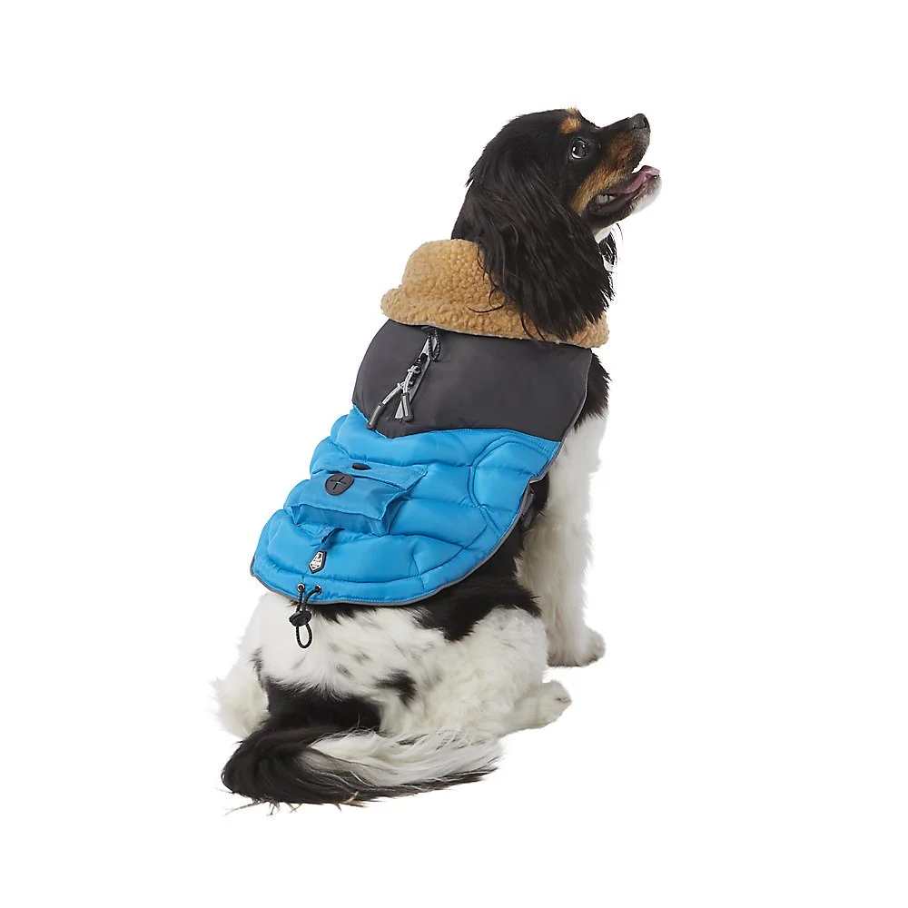 Arcadia Trail Ultra Adjustable Insulated Dog Coat Blue or Teal Desert Paws Rescue