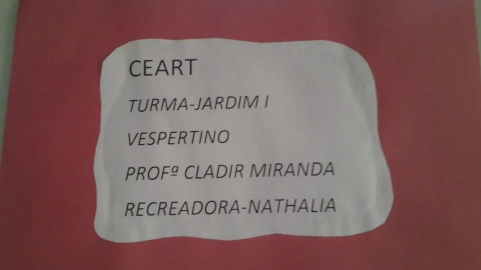Mural produzido pela turma do Jardim I- Professora Cladir
