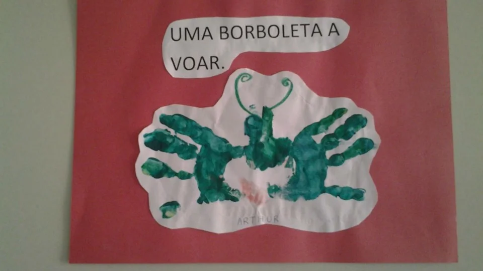 Mural produzido pela turma do Jardim I- Professora Cladir