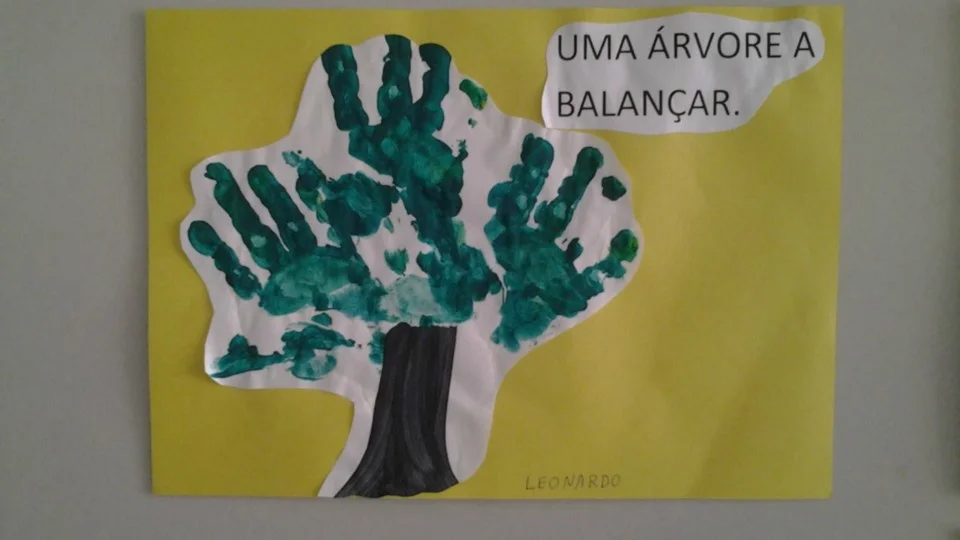 Mural produzido pela turma do Jardim I- Professora Cladir
