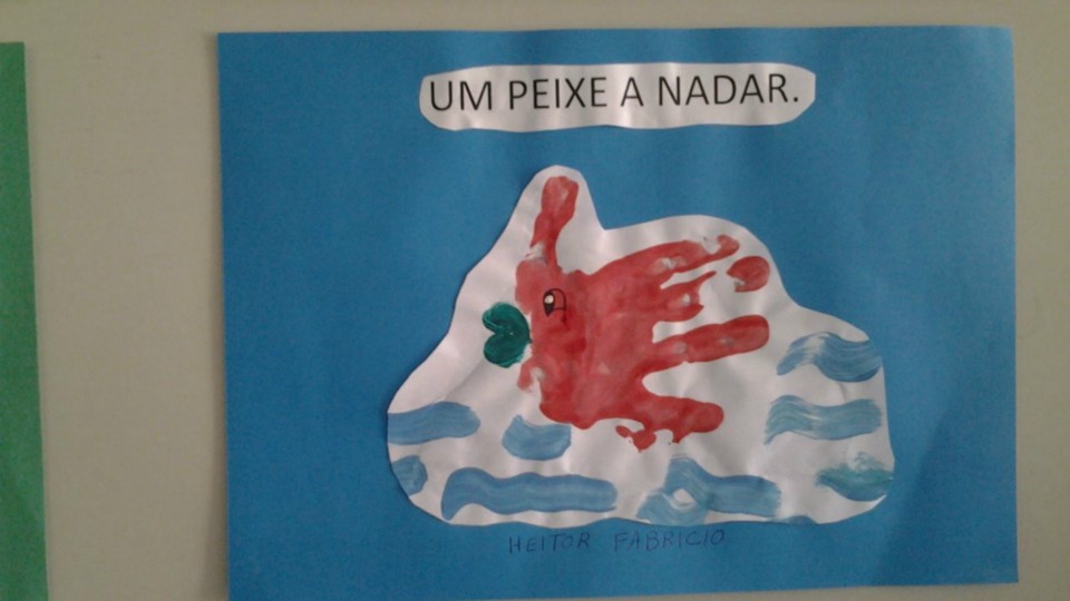 Mural produzido pela turma do Jardim I- Professora Cladir
