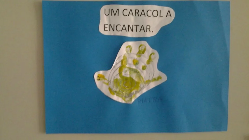 Mural produzido pela turma do Jardim I- Professora Cladir