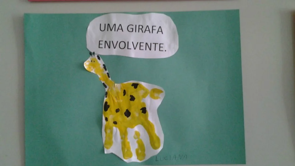Mural produzido pela turma do Jardim I- Professora Cladir