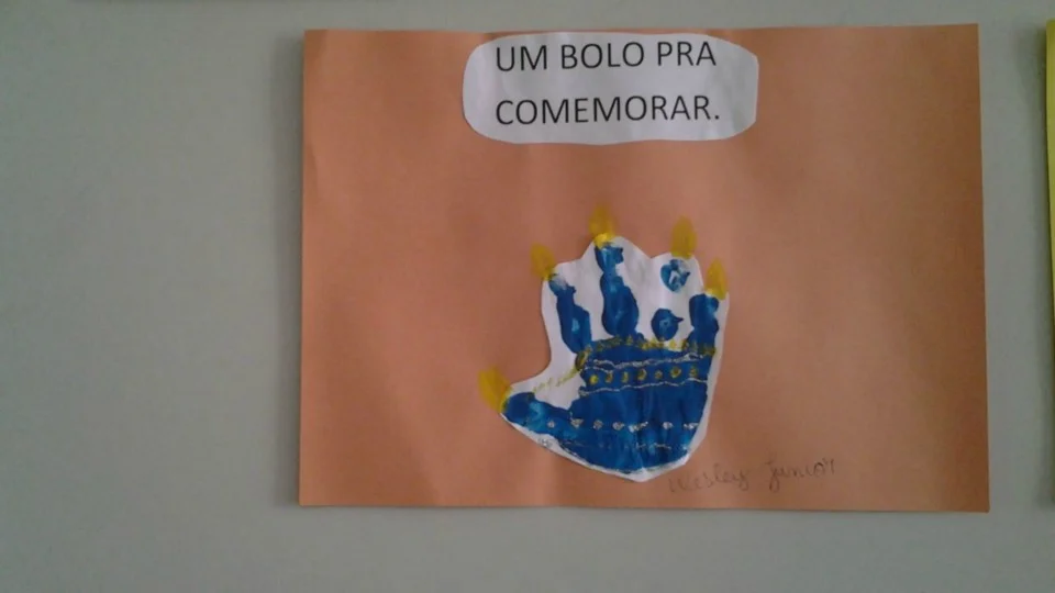 Mural produzido pela turma do Jardim I- Professora Cladir