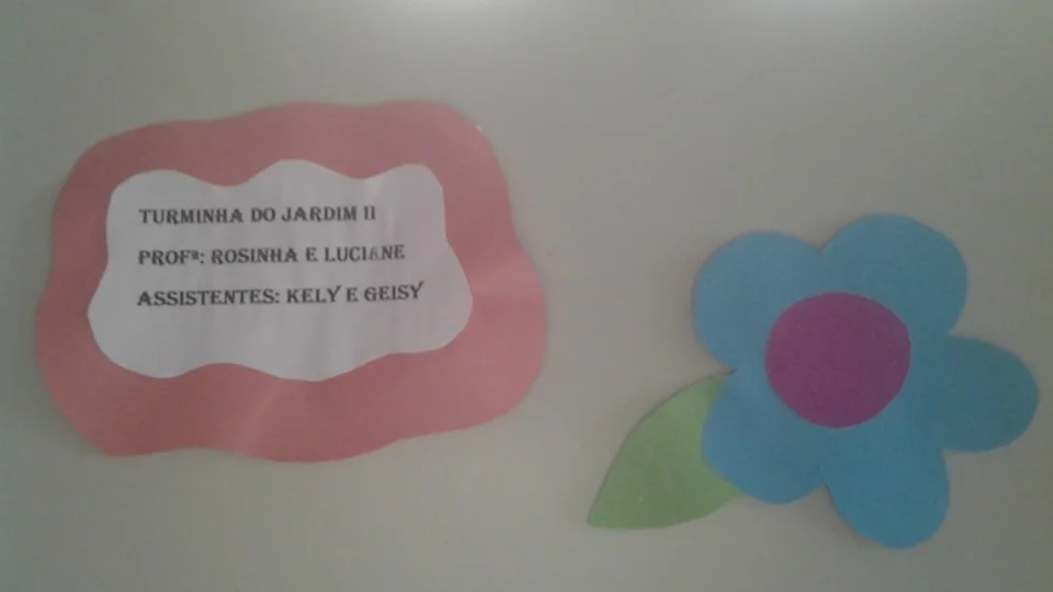 Mural produzido pela turma do Jardim II- Professora Rosinha