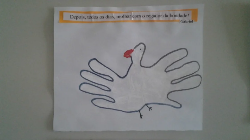 Mural produzido pela turma do Jardim II- Professora Rosinha