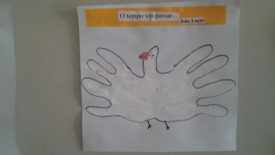 Mural produzido pela turma do Jardim II- Professora Rosinha
