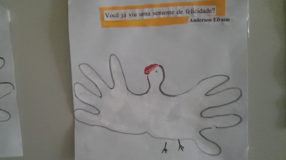 Mural produzido pela turma do Jardim II- Professora Rosinha