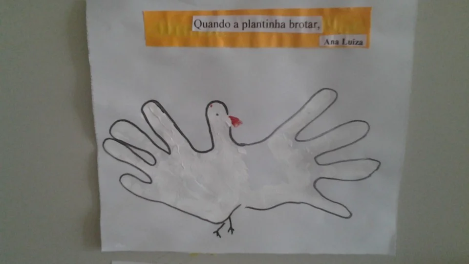Mural produzido pela turma do Jardim II- Professora Rosinha