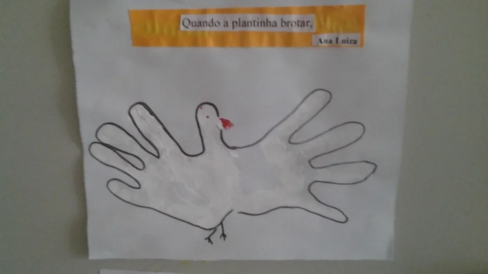 Mural produzido pela turma do Jardim II- Professora Rosinha