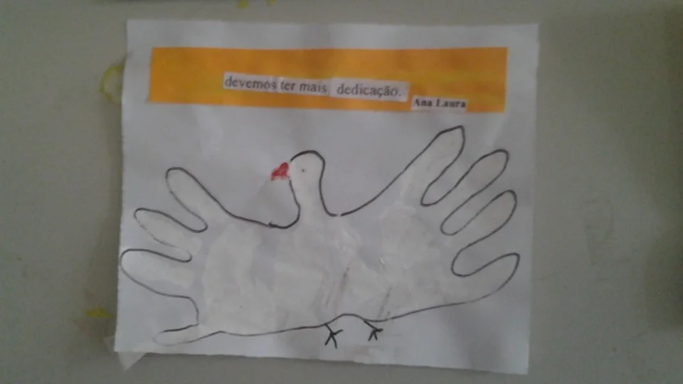 Mural produzido pela turma do Jardim II- Professora Rosinha