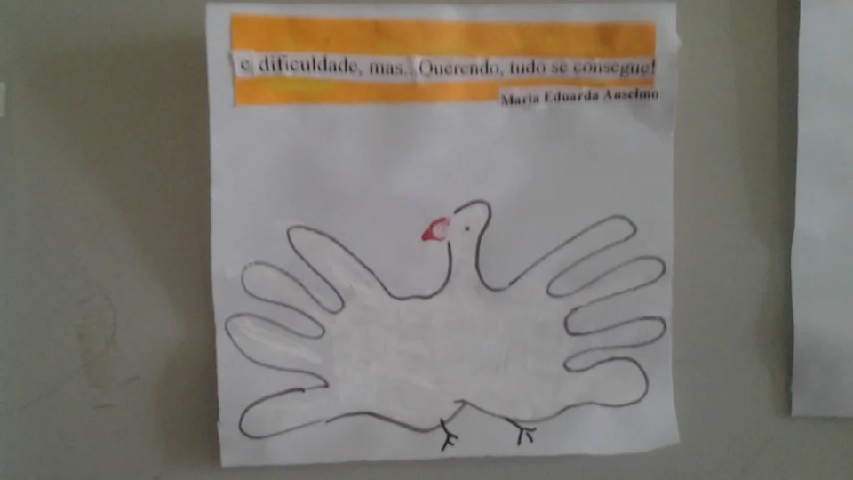 Mural produzido pela turma do Jardim II- Professora Rosinha