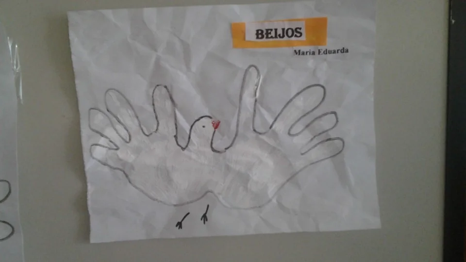 Mural produzido pela turma do Jardim II- Professora Rosinha