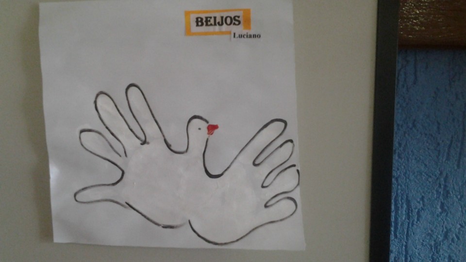 Mural produzido pela turma do Jardim II- Professora Rosinha
