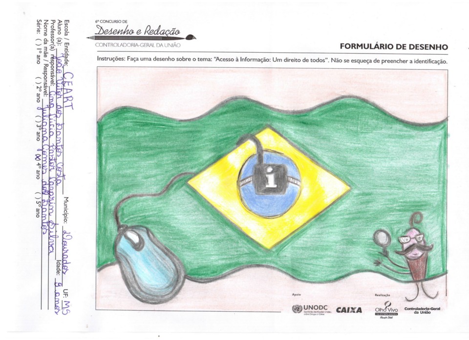 Aluna Maria Luiza 6ºA- Ganhou em 2º lugar redação concurso CGU- Nível Brasil
