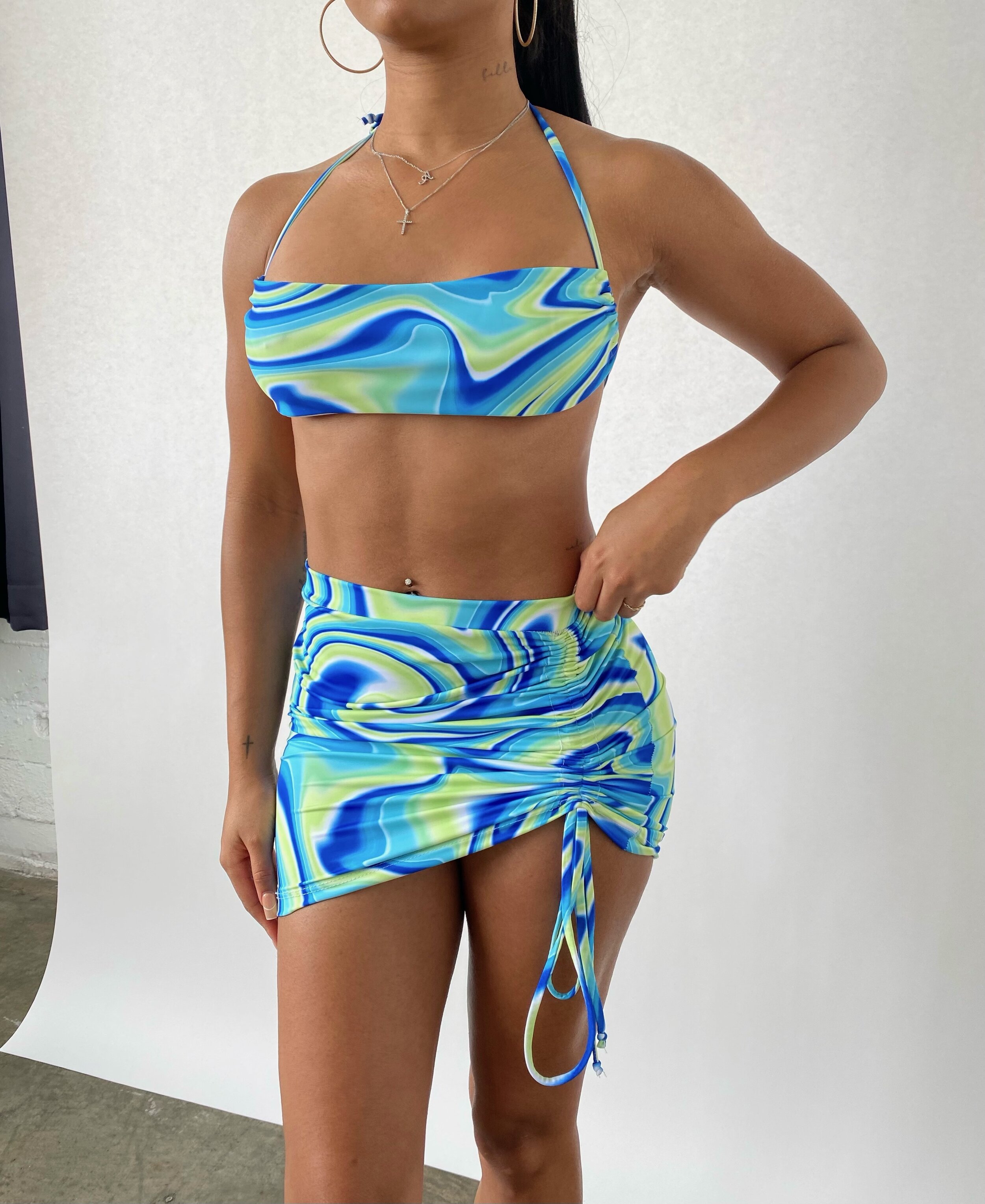 Blue Swirl Bikini Set — By ACM
