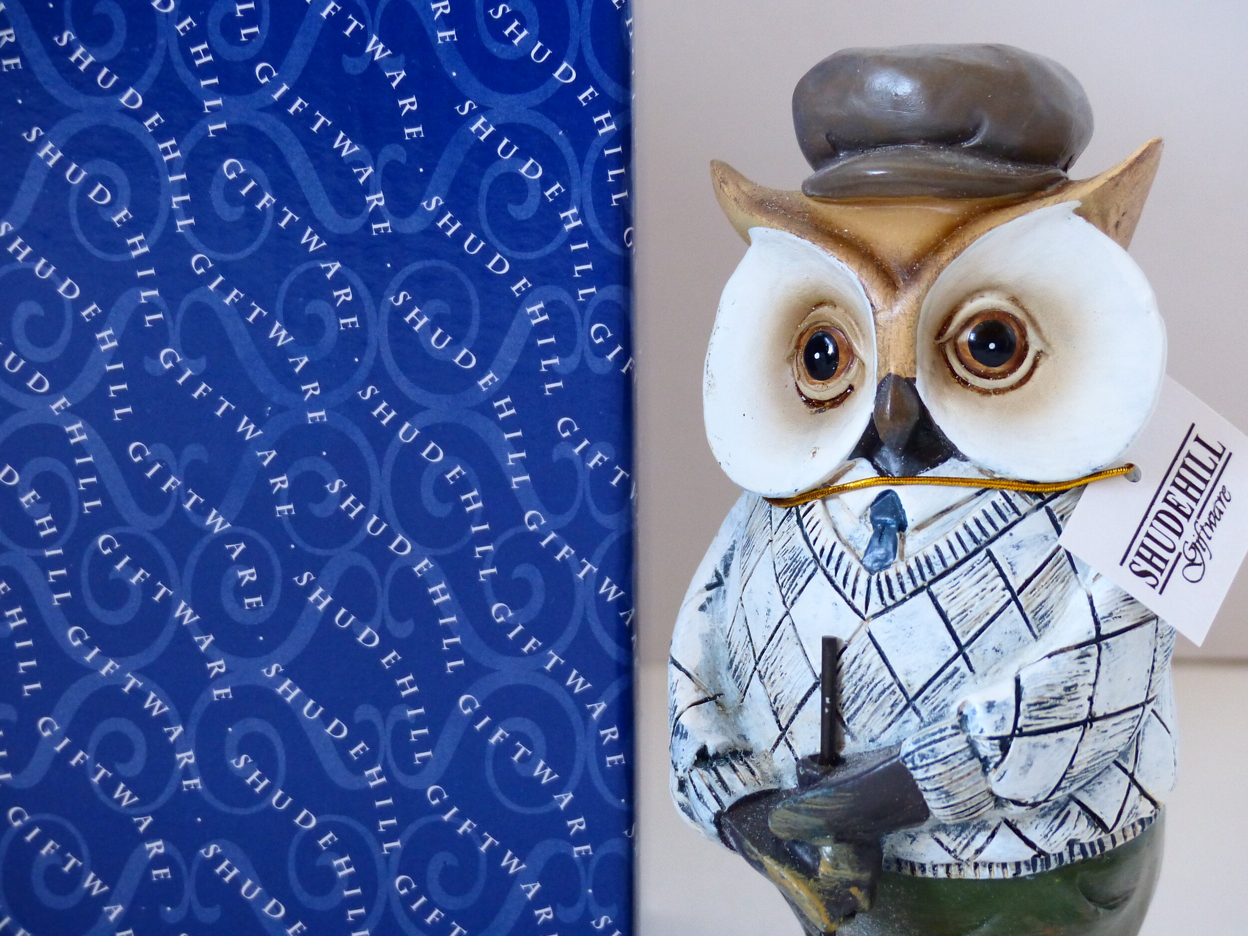 Shudehill Giftware Decor Cream Owl & Baby New Ornament Gift Boxed 285213 
